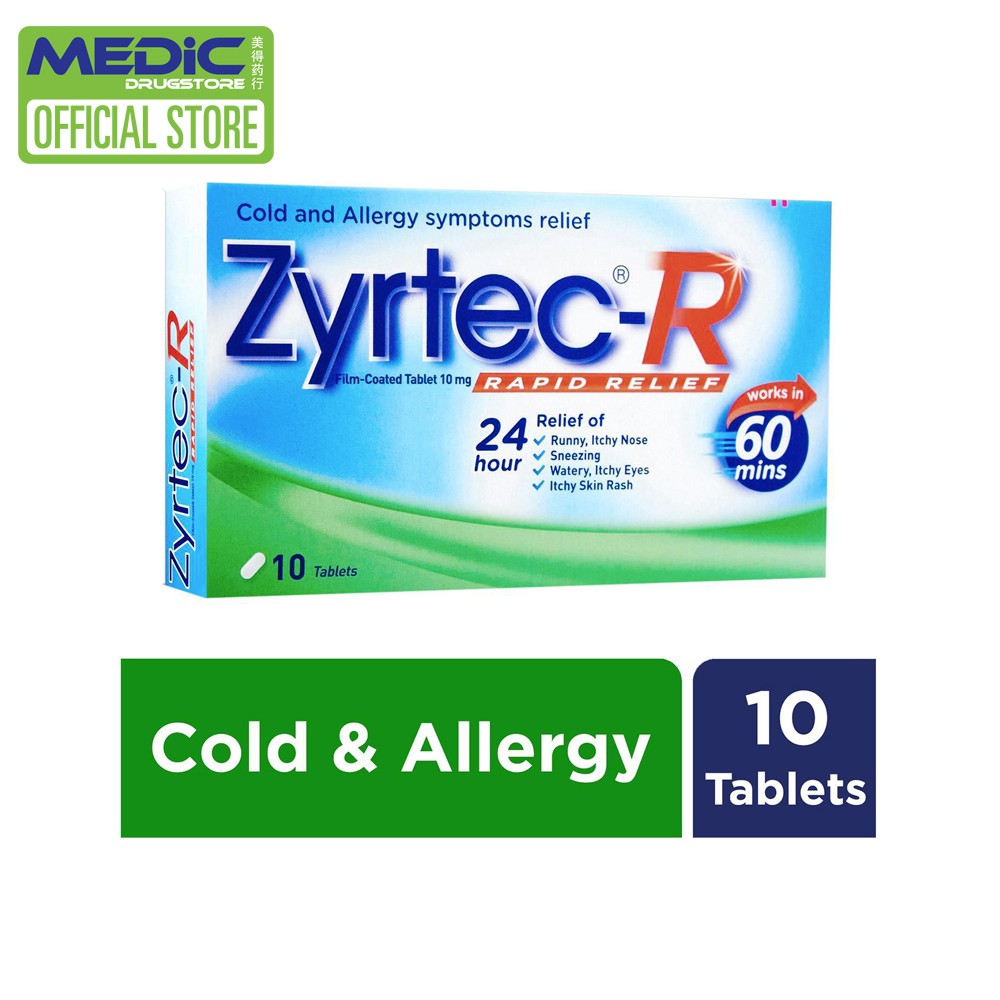 Zyrtec R Rapid Relief FilmCoated Tablet 10Mg By Medic Drugstore