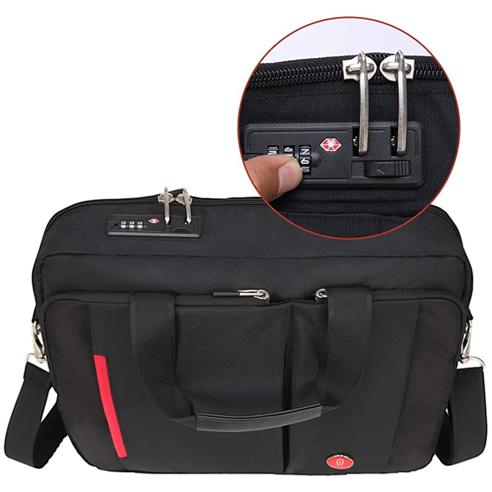 Omnpak Briefcase with Combination Lock Anti Theft Business Office Bag