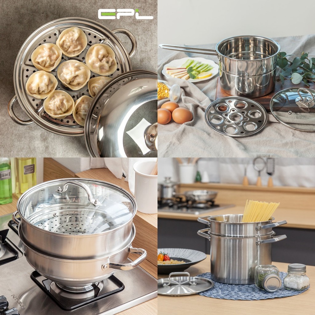 EPL LCH store Korean IH Induction Stainless Steel Steamer Pot