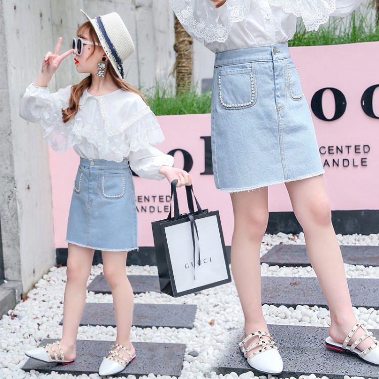 Korean Fashion Kids Boutique Girls Fashion Denim Mini Skirt Baby Kids A Line Jeans Short Skirt High Quality At Lowest Price Shopee Singapore