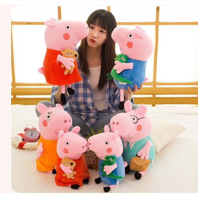 peppa pig family plush toys