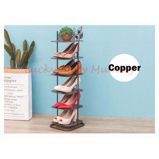 Steel Doorway Shoe Rack Sleek Design 6 7 8 Tier 3colors Space Saving Entrance Storage Shelf Shopee Singapore