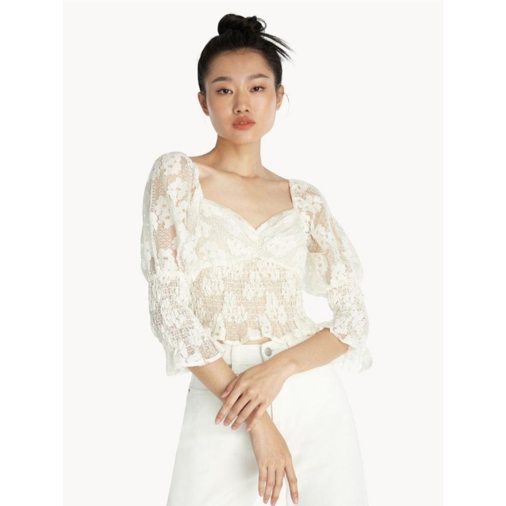 lace smock top
