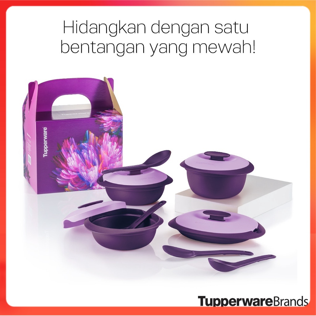 Tupperware Purple Royale Serveware Set Set Hidang Makanan Tupperware