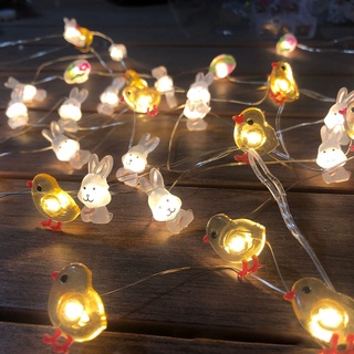 2M/20 LED String Lights Copper Wire Lights Fairy Lights Rabbit Egg Lights Easter Theme Home Interior Party Decorations #4