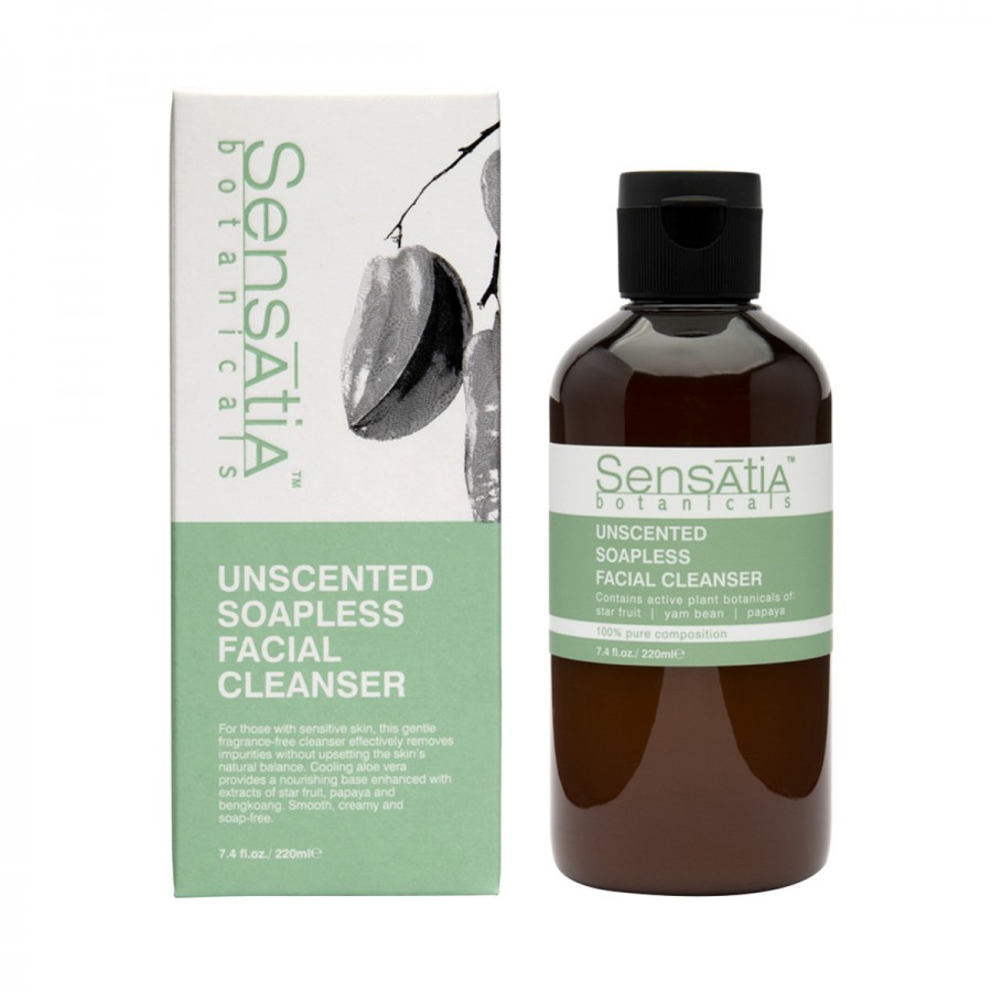 sensatia botanicals unscented soapless facial cleanser