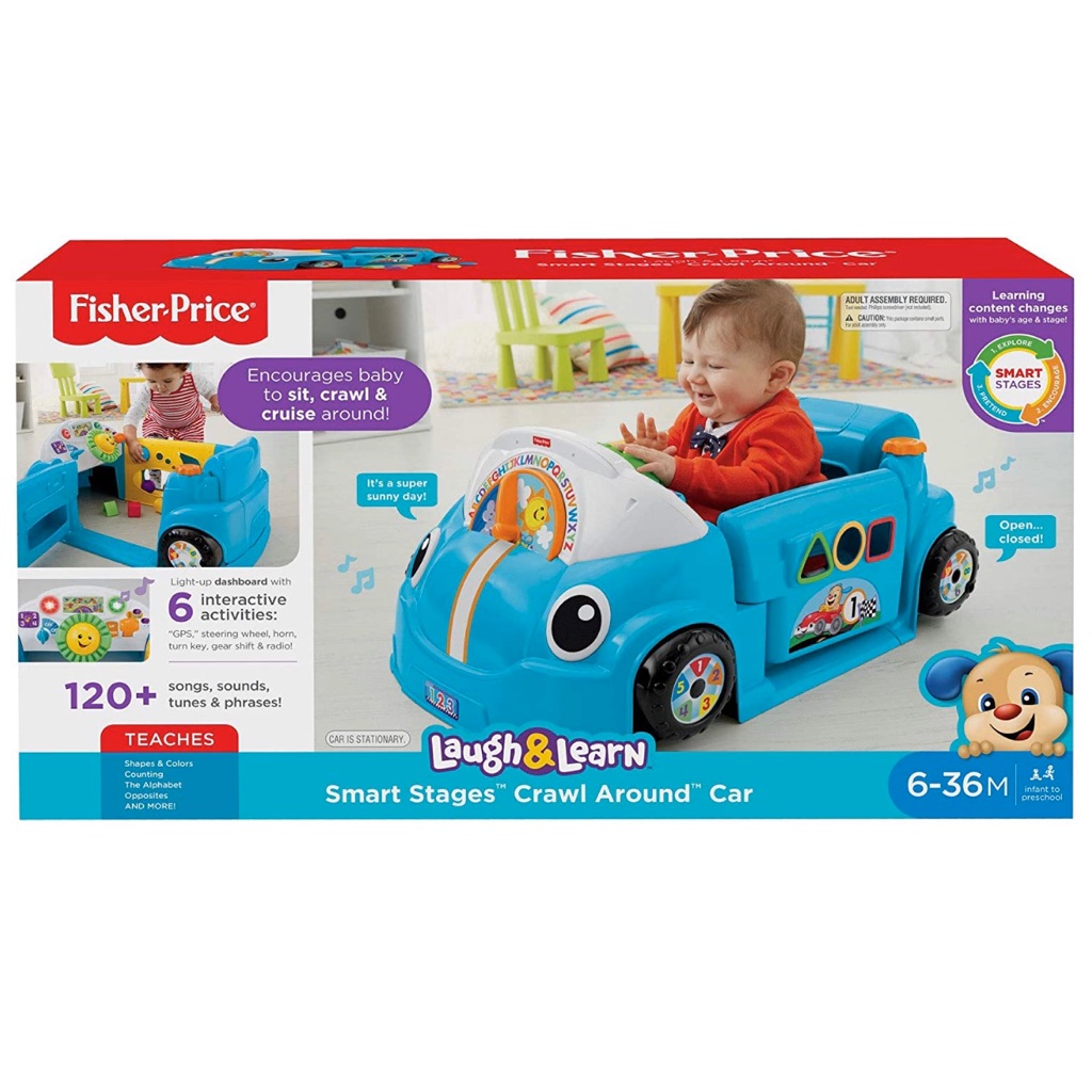 laugh and learn smart stages car blue