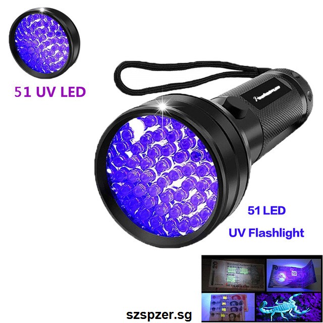 Portable Mini 9/12/21/51 LED UV Ultra Violet Mini Flashlight Torch Light Lamp 