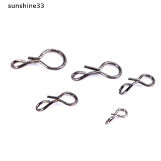 SY  25pc Fly Fishing Quick Change Flies Hook Lures Stainless Steel Lock Fishing Snap SY #6