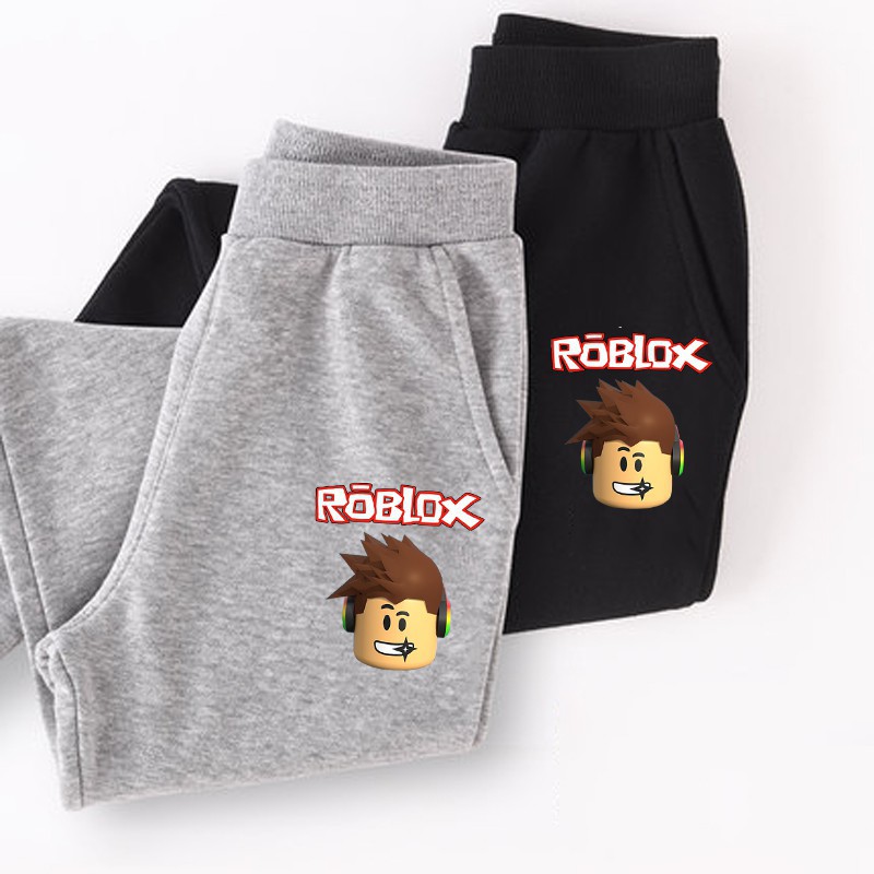 Boy S Pant Roblox Icon Trousers Cotton Pants Fashion Kids Sweatpants Shopee Singapore - green screen pants roblox