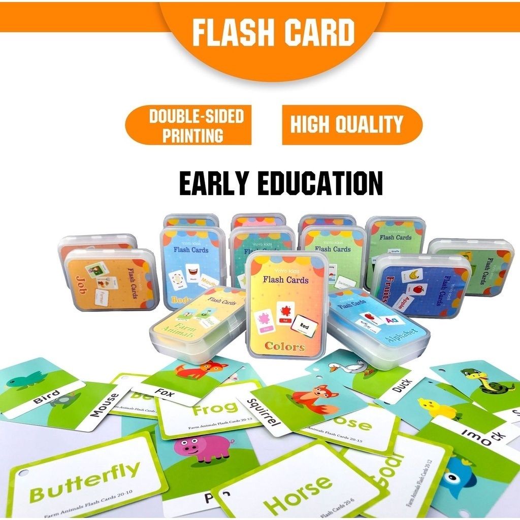 Montessori 26 Letter Flashcards Learning Alphabet Education Flash Cards SG 