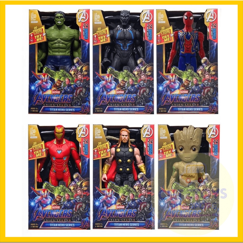 Avengers 4 Endgame 12" Captain Marvel Hulk Display PVC Action Figure Toy New 
