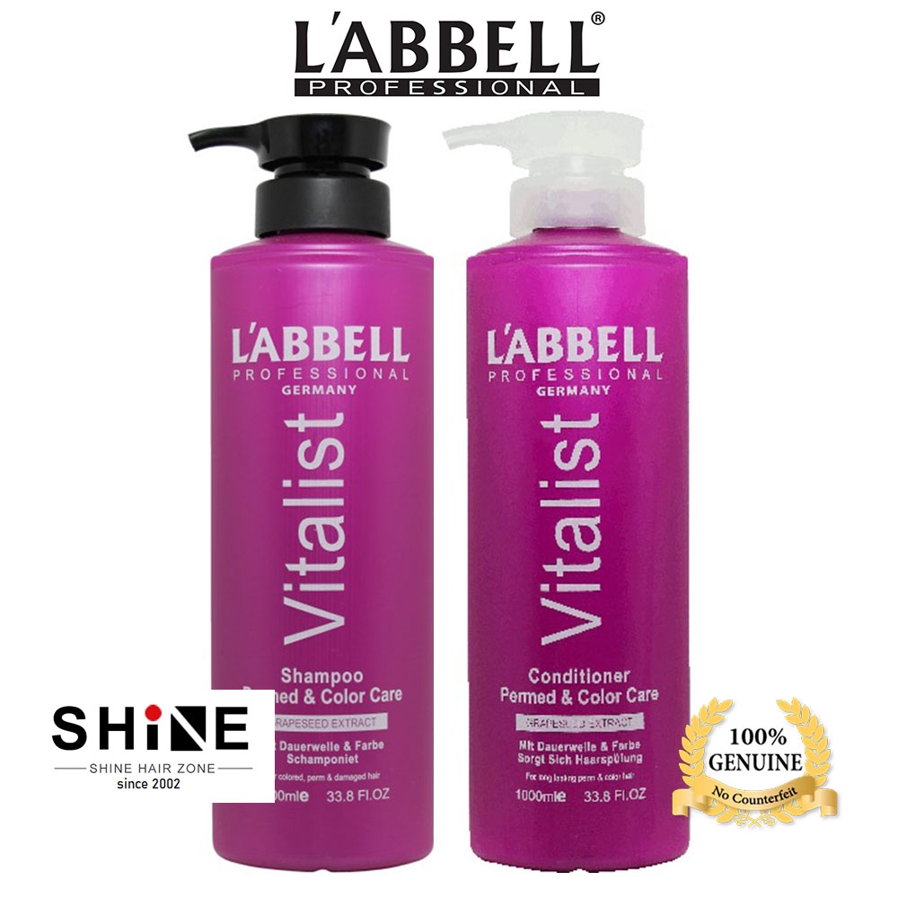 Labbell Vitalist Shampoo Permed And Color Care 1000ml Set Curvaceous Contour Rambut Keriting Color Shopee Singapore