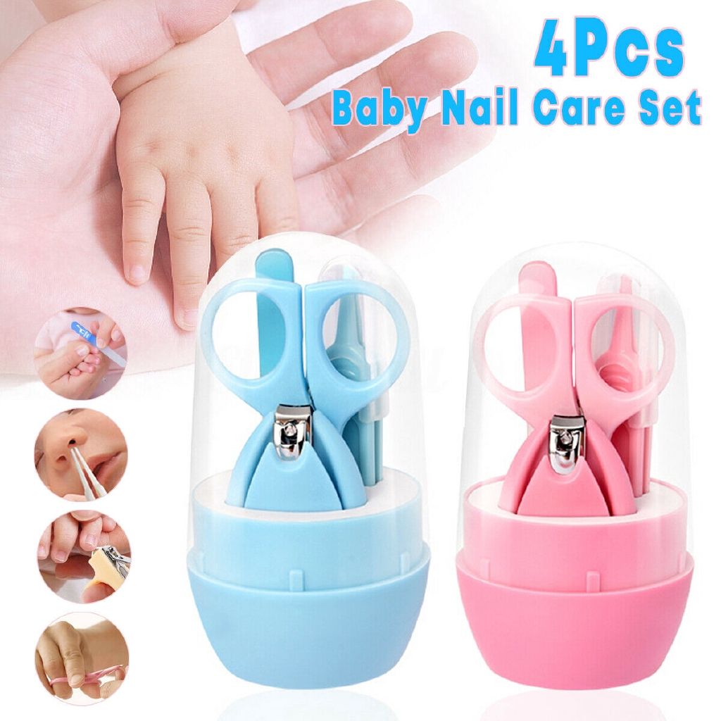 4pcs Baby Nail Care Set Infant Nursing Manicure Nails Trimmer Scissors
