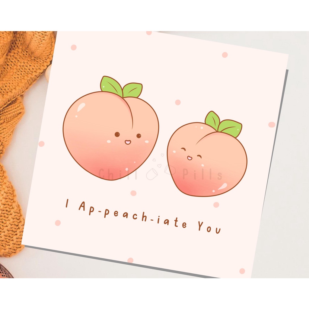 I Appechiate you card, Cute card for Friends, Cute card for Him, Funny card  for boyfriend, girlfriend, Galentines card | Shopee Singapore
