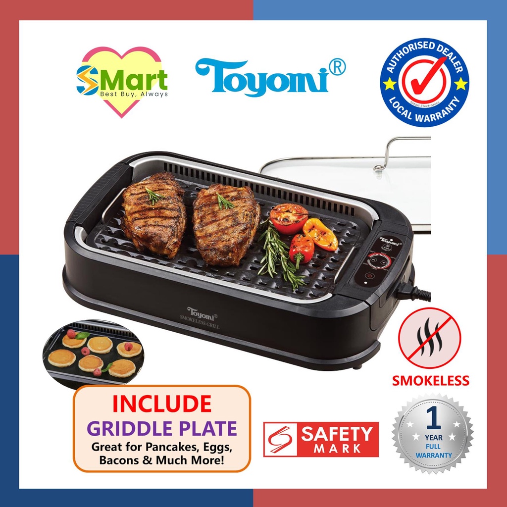 Toyomi Electric Smokeless BBQ Grill & Griddle [BBQ 2002] Shopee Singapore