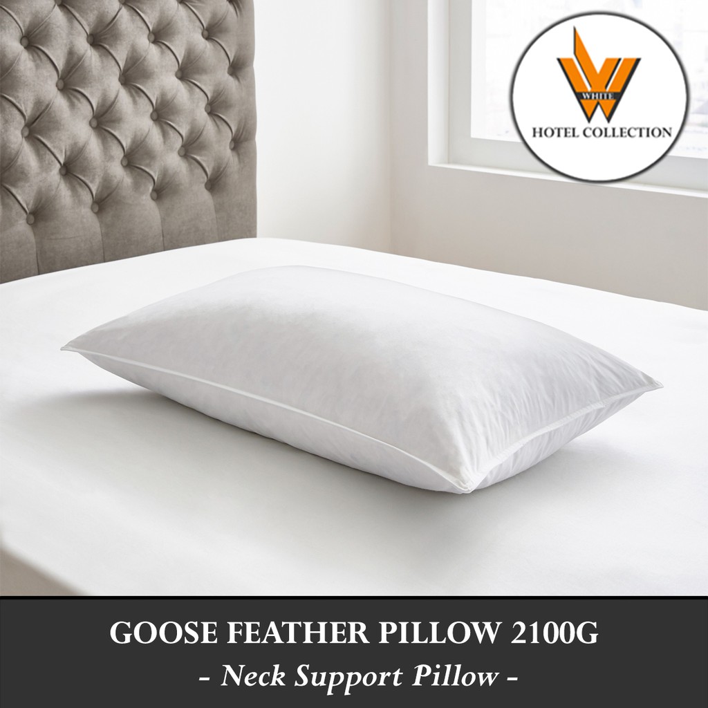 Hotel Goose Feather Pillow 2100g Shopee Singapore