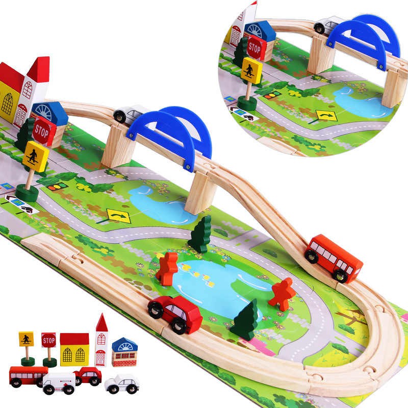 wooden train set near me