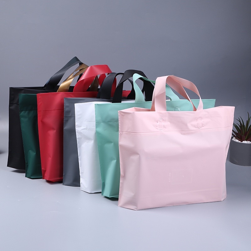 SG Stock 10 pcs set Frosted Premium Plastic Gift Bags Plastics