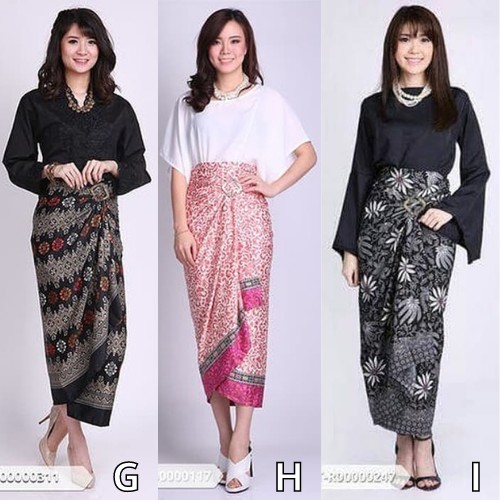 Little Pink And Other Batik Motifs Kebaya Wrapped Chest Skirt | Shopee ...