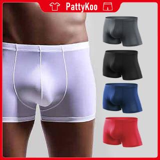 Image of Men's Underwear Ice-silk Underwear Men's Flat Pants Air-permeable Silky Sexy Translucent Pants in Summer 148