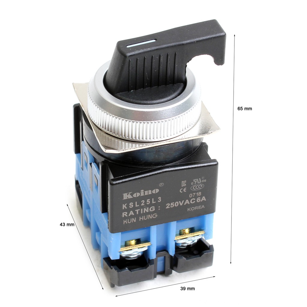 Push Button Lever Select Selector Switch 3 Step Latching 25mm 10PCS