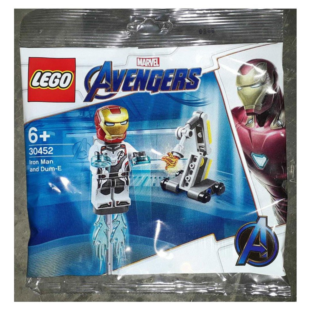 lego iron man and dum e