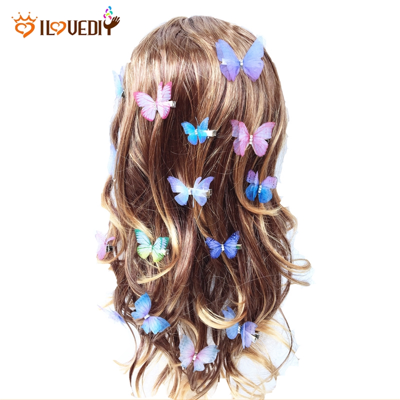 5 Pcs Butterfly Hair Clips Bridal Hair Accessories Wedding Hairpin  Accessories | Shopee Singapore