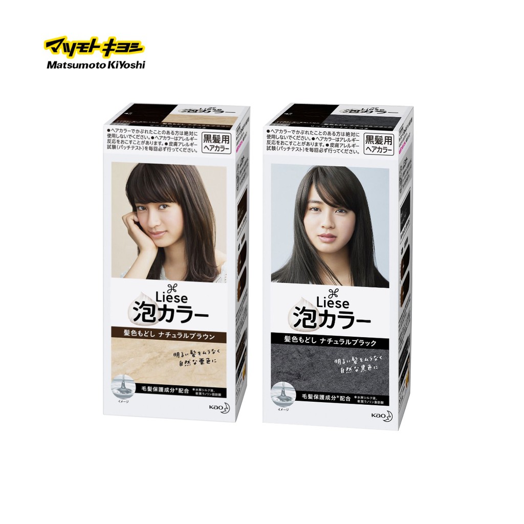 Liese Foam Color 2 Color Variation Brown Black Hair Dye 108ml Hair Coloring Hair Colouring Foam Type Hair Dye To Change Dyed Bright Colors To Dark 4901301266378 4901301266385 Shopee Singapore