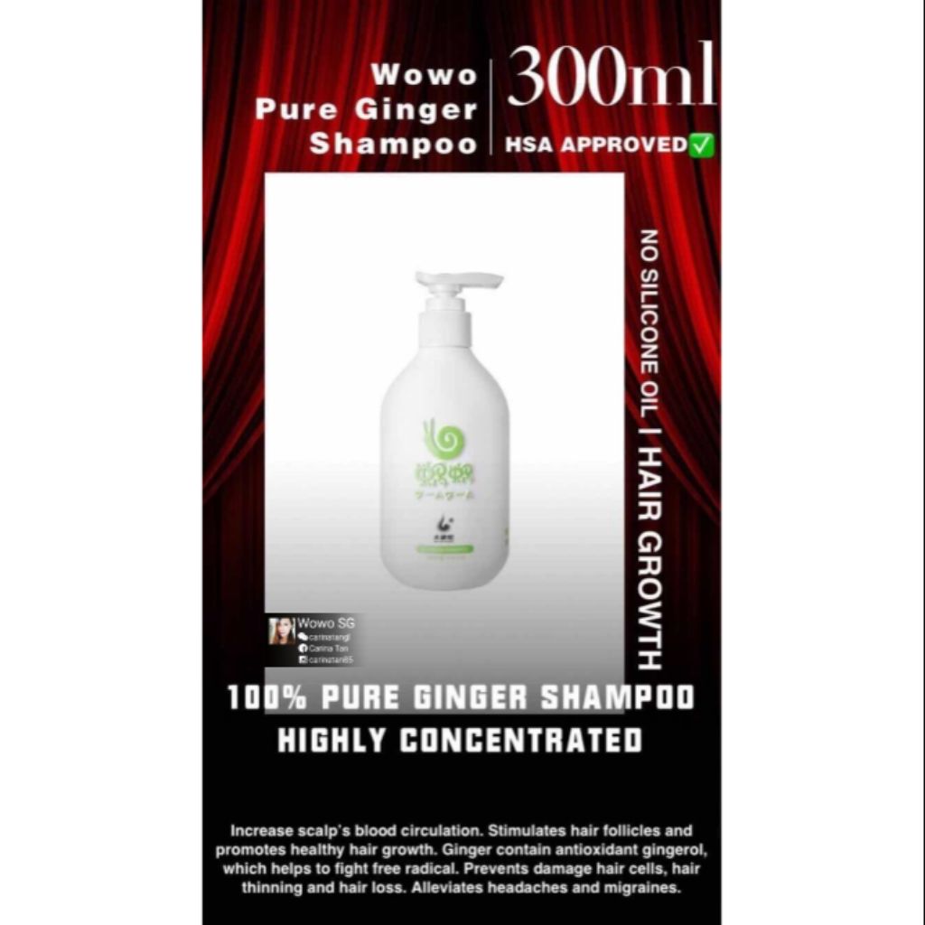 Wowo Pure Ginger Shampoo Shopee Singapore