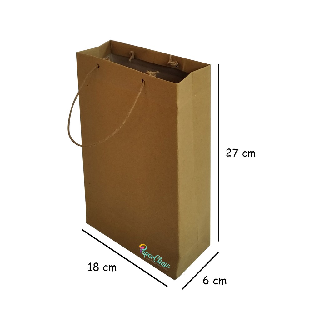 Paperbag Size 18x6x27 Pxlxt Chocolate Paperbag Craft Custom Design Shopee Singapore