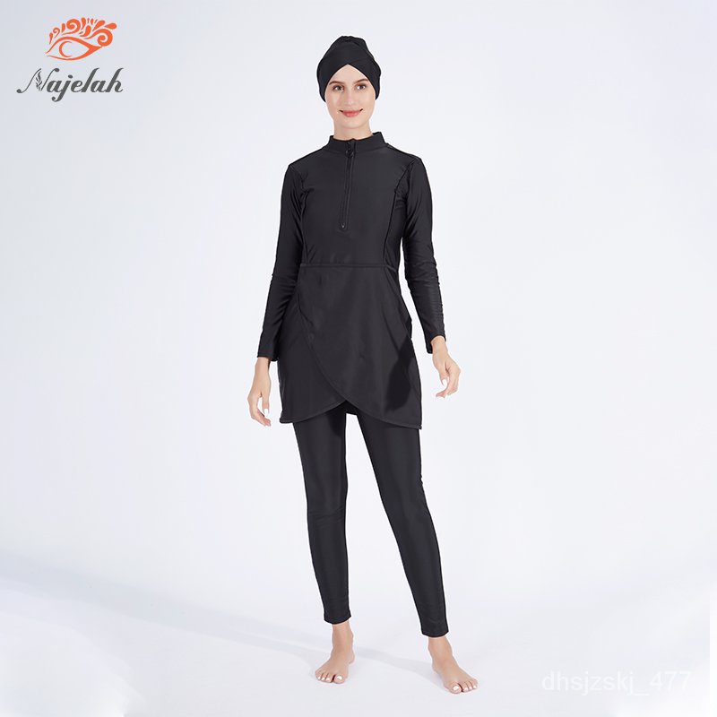 3PCS Burkini Muslim Swimwear Hijab Modest Swimsuit Women Cover Ups Swimming Suit Hijabs For