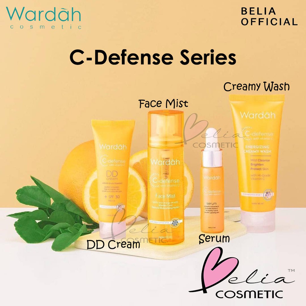 Belia Wardah C Defense Series C Defense Face Mist Creamy Wash Serum Waterclay Mask Shopee Singapore