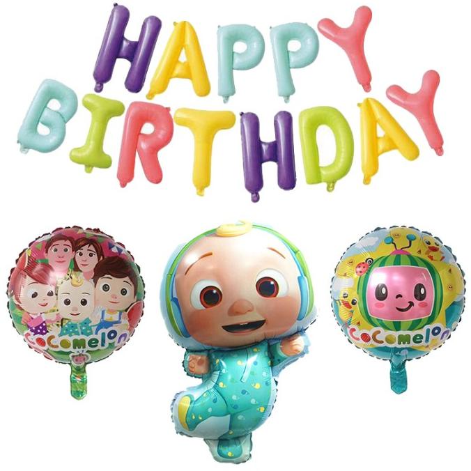 Coco Melon Happy Birthday Rainbow Cocomelon Balloon Package | Shopee ...