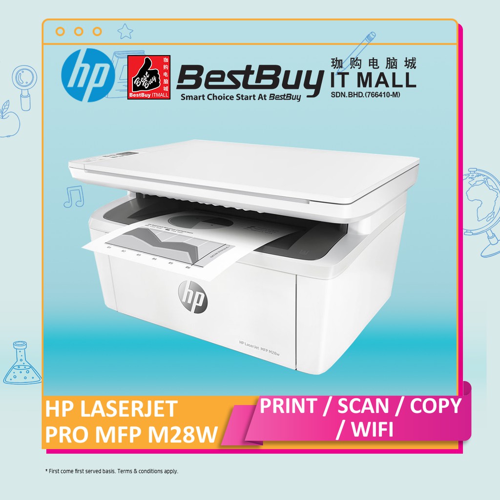 Hp Laserjet Pro Mfp Printer M28w Shopee Singapore