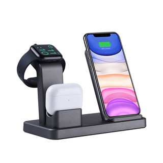 3 In 1 Wireless Charger For Apple Watch Airpods Pro And Phone Charging Station Shopee Singapore