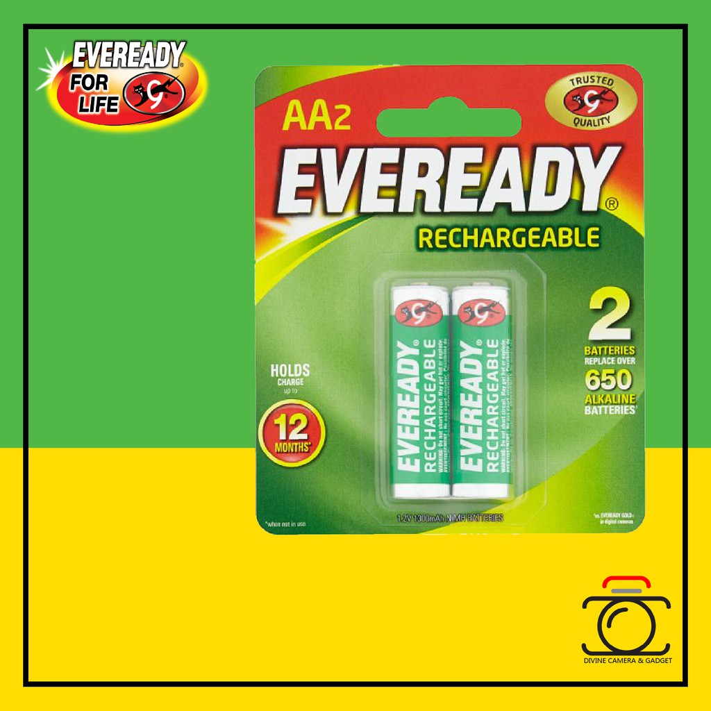 Eveready Rechargeable Value Charger Set 2 X Aa Batteries Charger Battery Shopee Singapore