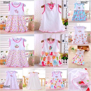 ❤ ItisU2❤ Infant Baby Girl Dress Cotton Regular Sleeveless Dresses Casual Clothing 0-24 M [in stock]