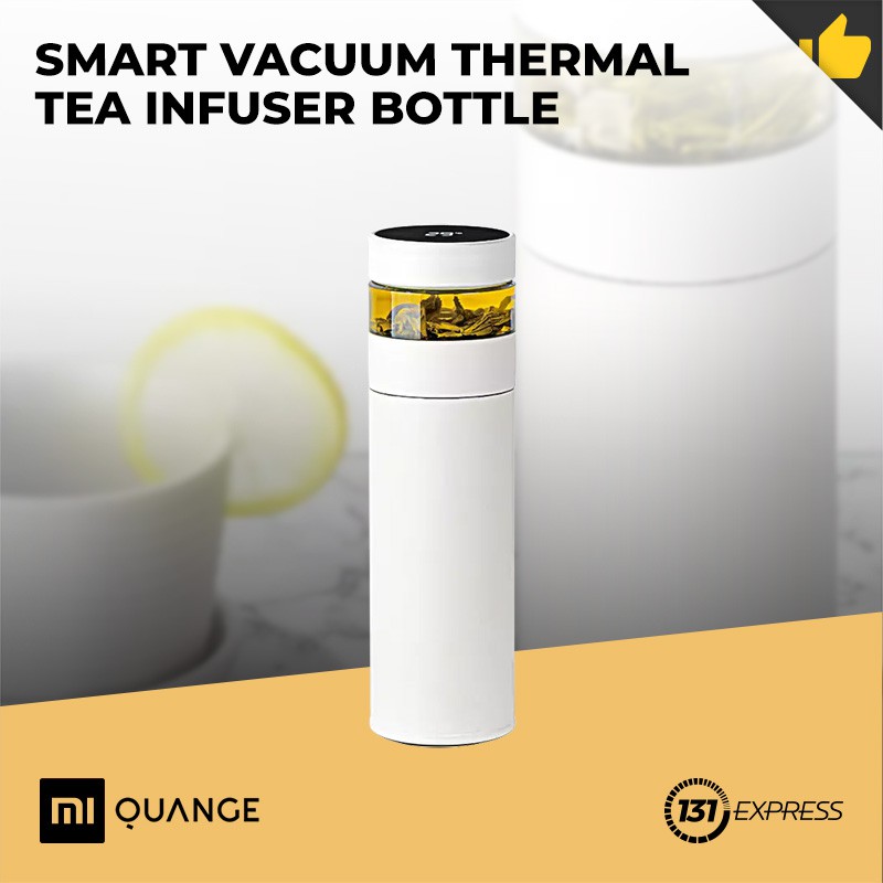 Quange Smart Vacuum Thermal Tea Infuser Bottle [H8133, 400ml, Touch