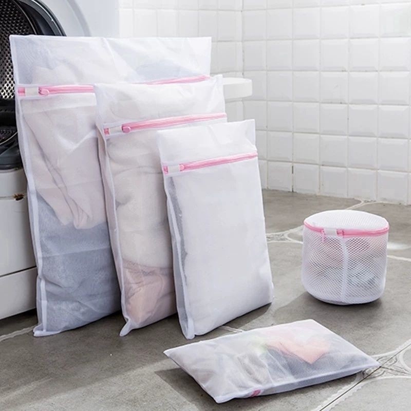 Zippered Mesh Net Laundry Bag For Washing Machine / Travel Storage ...