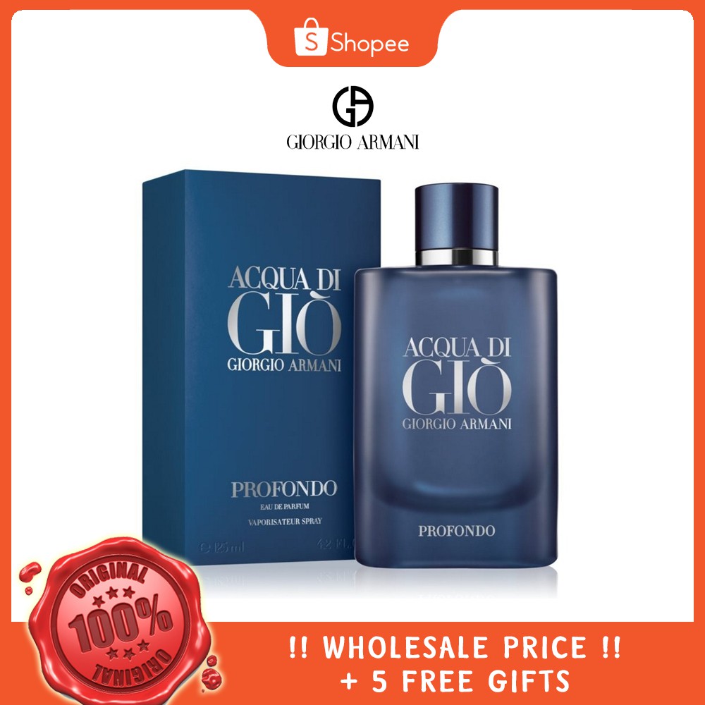 100 Original Giorgio Armani Acqua Di Gio Profondo 125ml Edp Perfume Shopee Singapore