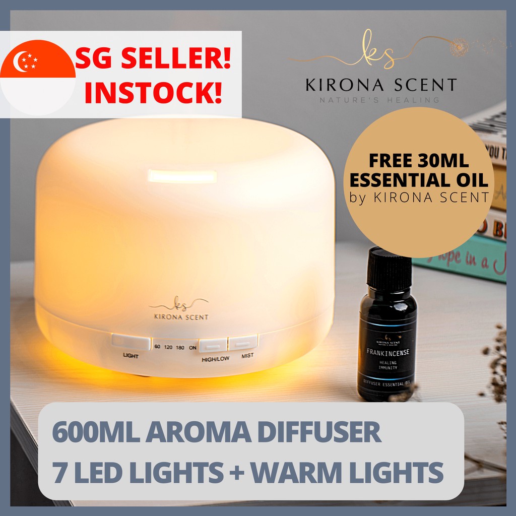 ⭐SALE! NEW 600ML Ultrasonic Humidifier Aromatherapy Diffuser. Free 30ml