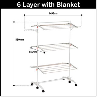 Hestia Korea Stainless Foldable Laundry Clothes Drying Rack #5