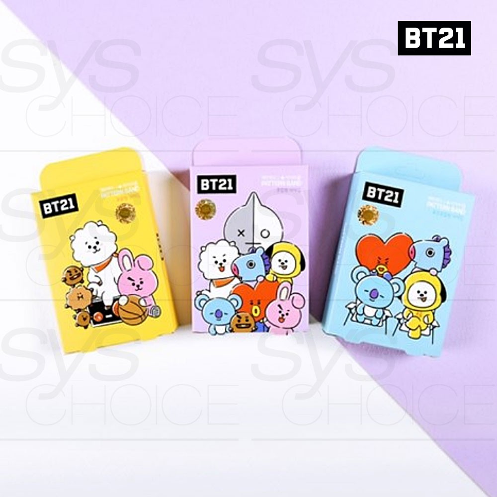 Bts Bt21 Official Authentic Goods Pattern Band 3type 3set Shopee Singapore