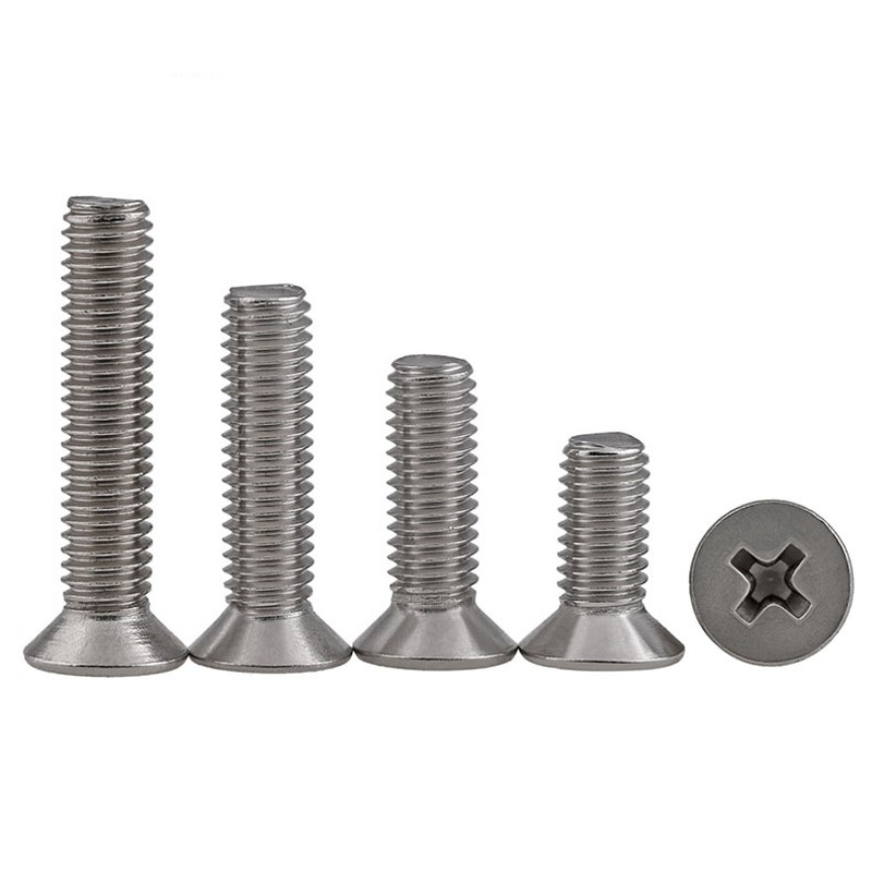 4mm A2 Stainless Steel Countersunk Phillips Screws Machine Bolts GB/T819 M4 