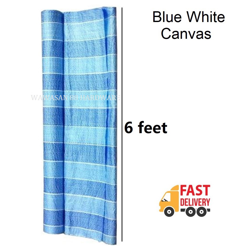 Per feet Tarpaulin Sheet Blue White Waterproof Renovation 