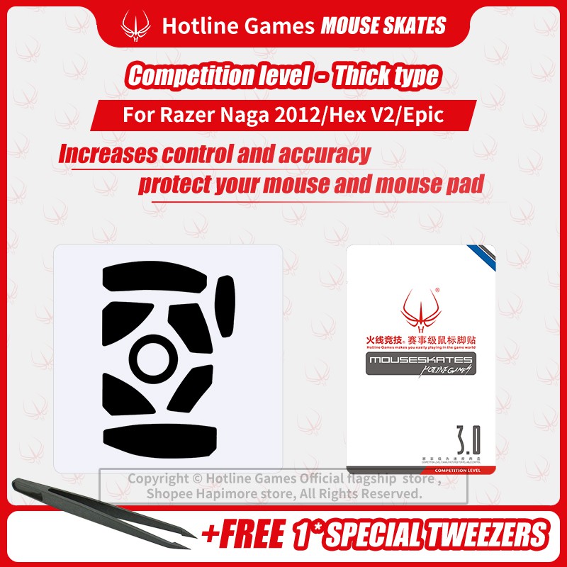Hotline Games Mouse Skates Mouse Feet Pad Replacement Feet For Razer Naga 12 Razer Naga Epic Razer Naga Hex Mouse Shopee Singapore