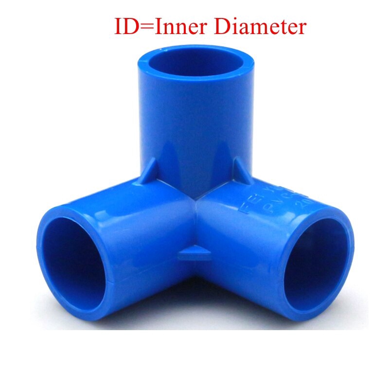 uxcell 5 Pcs 20mm Dia Straight PVC Pipe Connectors Fittings Coupler Blue 