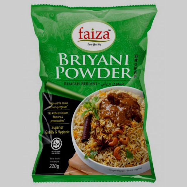 Briyani Faiza Rempah 220gm Shopee Singapore