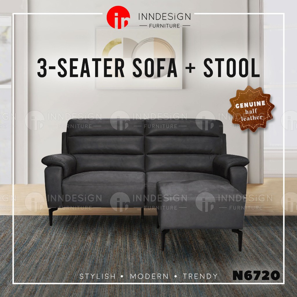 2 Seater Half Leather Sofa Singapore Baci Living Room